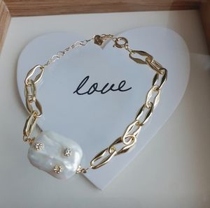 Gold Plated Bracelet With Freshwater Pearl